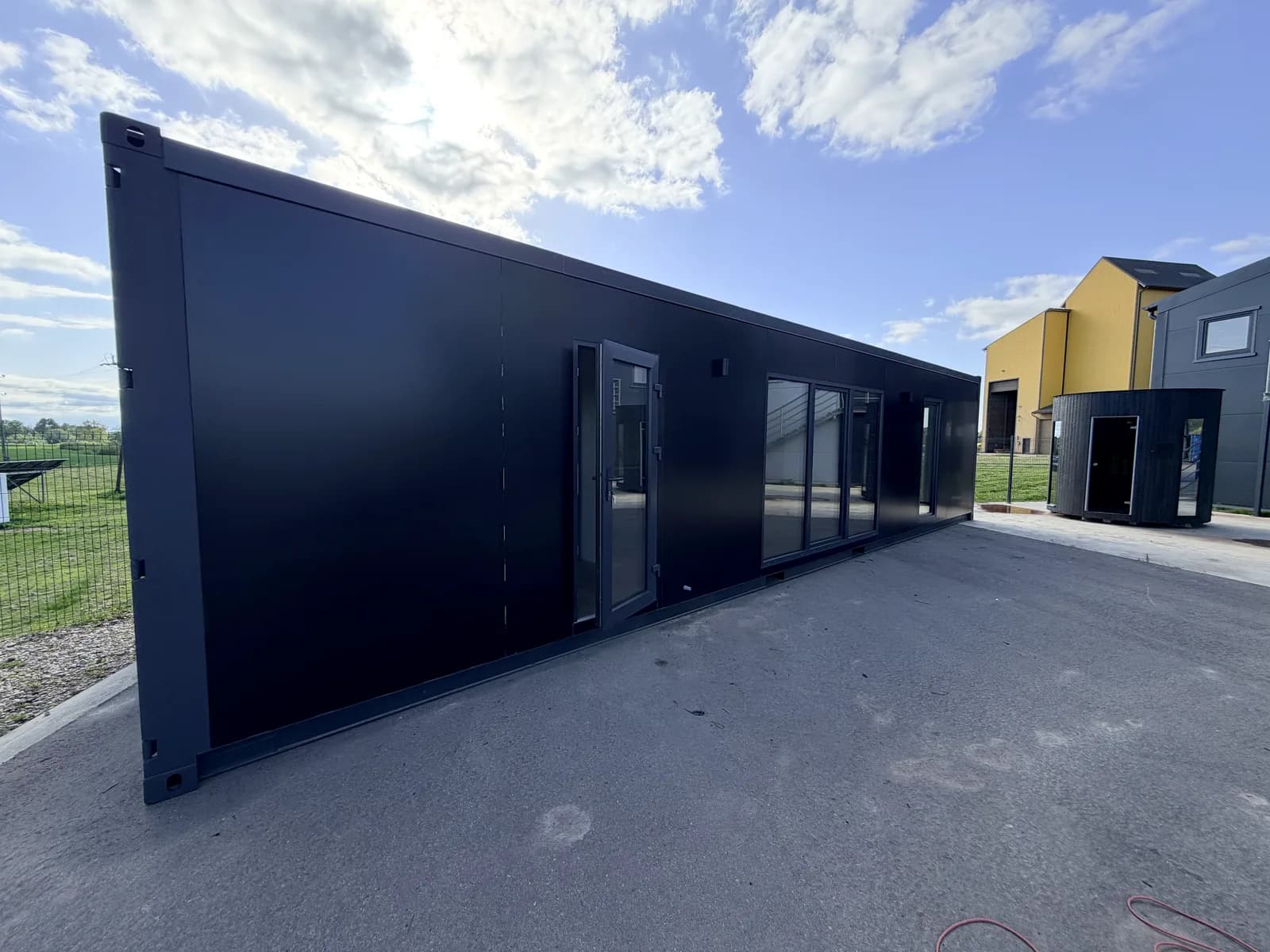MARA NORD showroom and modular building display in Daugavpils
